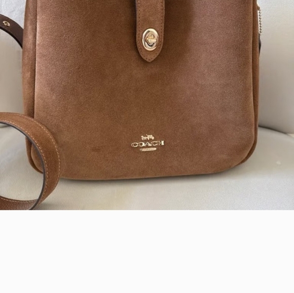 Coach Brown Suede Shoulder Bag - Picture 7 of 9